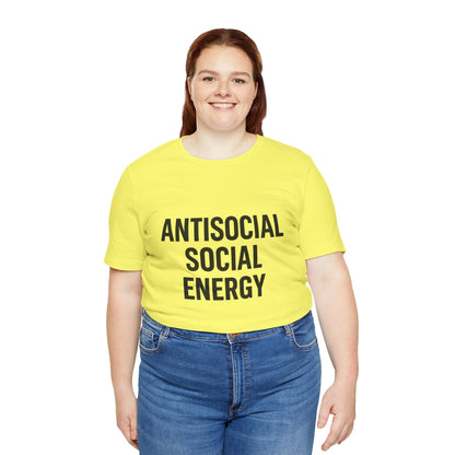 Antisocial Social Energy Unisex Jersey Short Sleeve Tee T-shirt