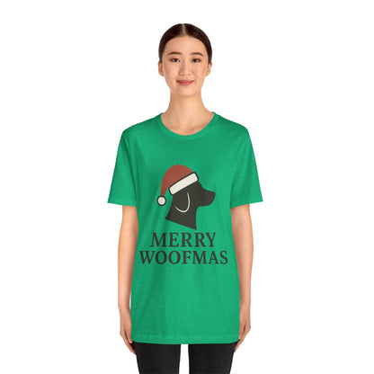Merry Woofmas Christmas Unisex Jersey Short Sleeve Tee T-shirt