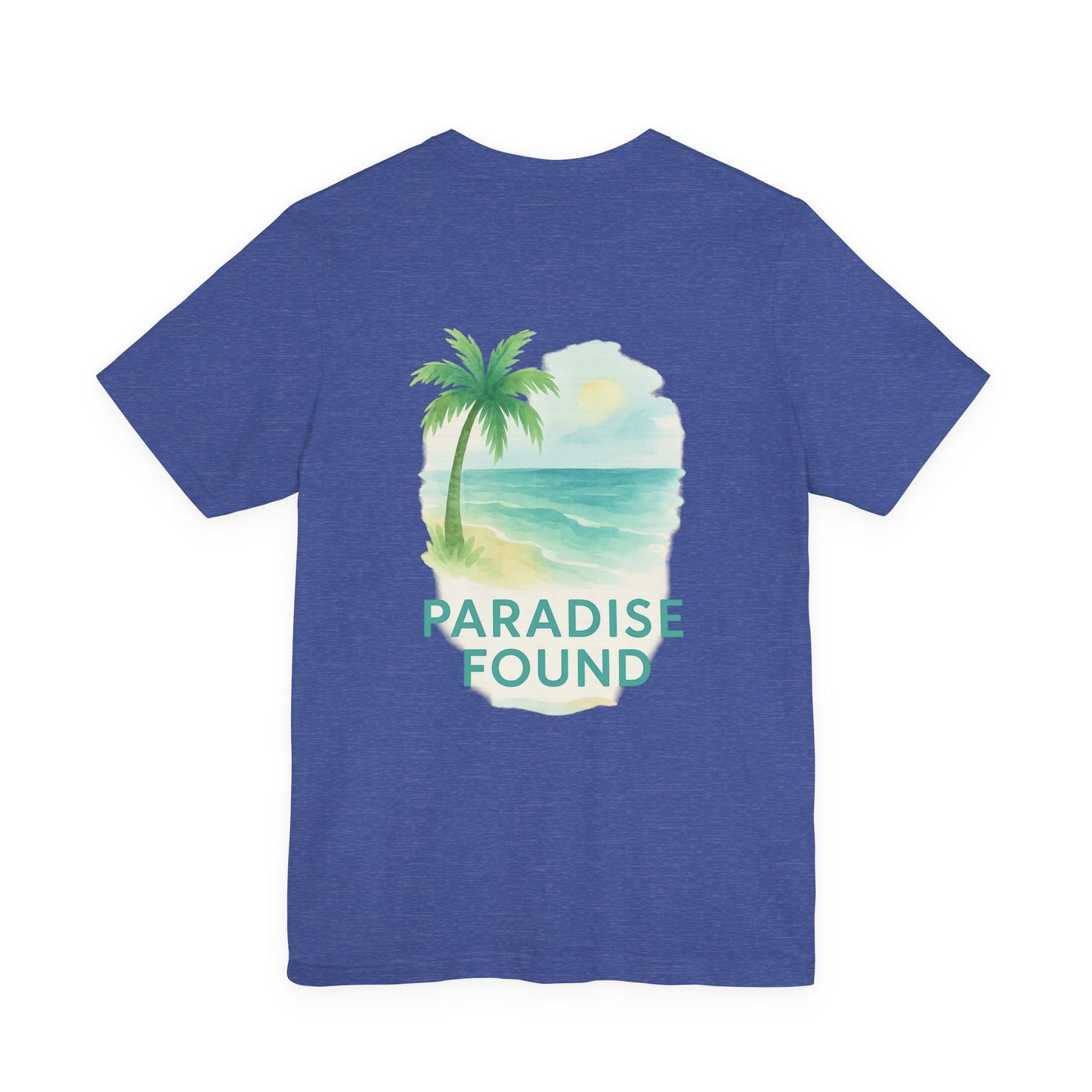 Logo Paradise Found Back Side Design Unisex Jersey Short Sleeve Tee T-shirt
