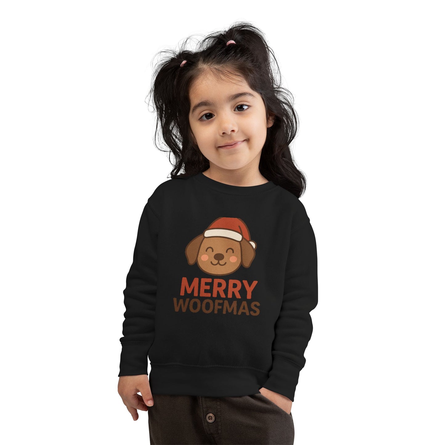 Merry Woofmas Christmas Toddler Sweatshirt