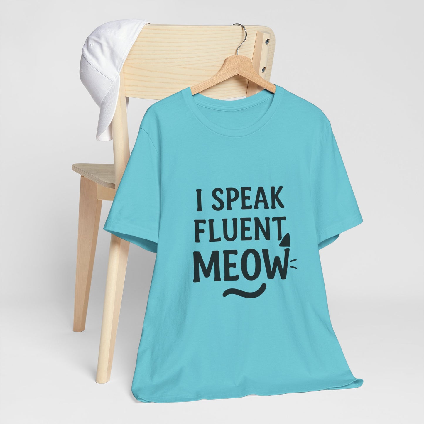 I Speak Fluent Meow Cat Lovers Unisex Jersey Short Sleeve Tee T-shirt