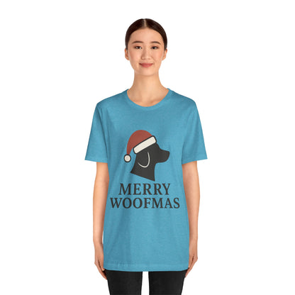 Merry Woofmas Christmas Unisex Jersey Short Sleeve Tee T-shirt