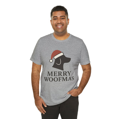Merry Woofmas Christmas Unisex Jersey Short Sleeve Tee T-shirt