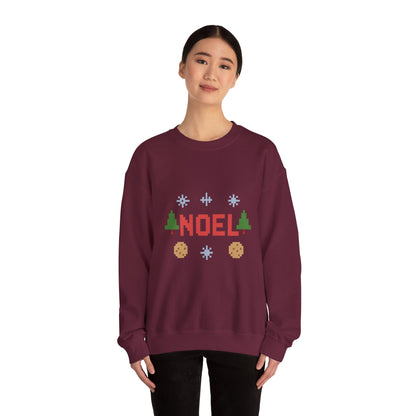 Christmas Noel In Pixel Unisex Heavy Blend™ Crewneck Sweatshirt