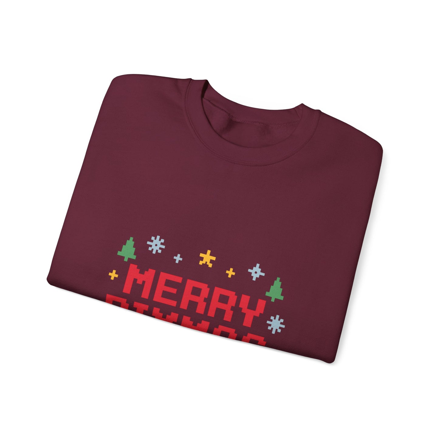 Merry Pixmas Christmas Unisex Heavy Blend™ Crewneck Sweatshirt