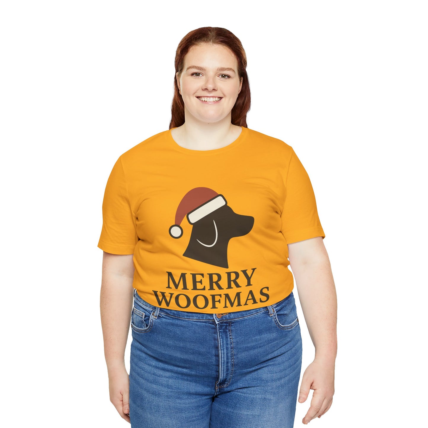 Merry Woofmas Christmas Unisex Jersey Short Sleeve Tee T-shirt