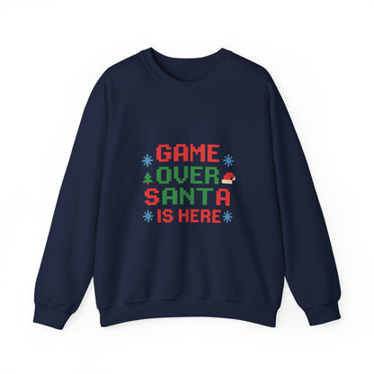 Game Over Santa Is Here Christmas Unisex Heavy Blend™ Crewneck Sweatshirt