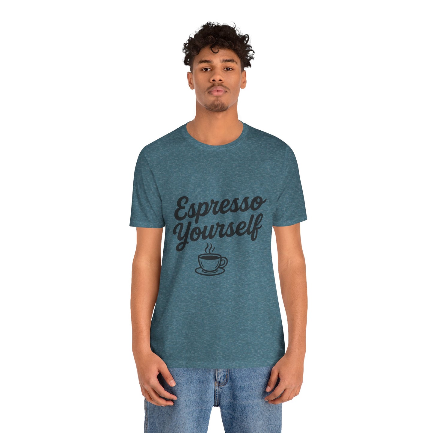 Espresso Yourself Coffee Cup Illustrated Unisex Jersey Short Sleeve Tee T-shirt