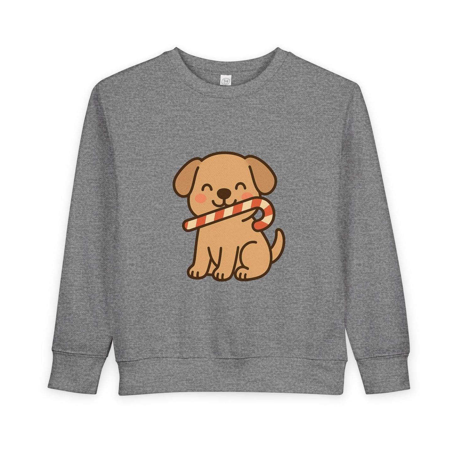 Dog Candy Cane Christmas Toddler Sweatshirt
