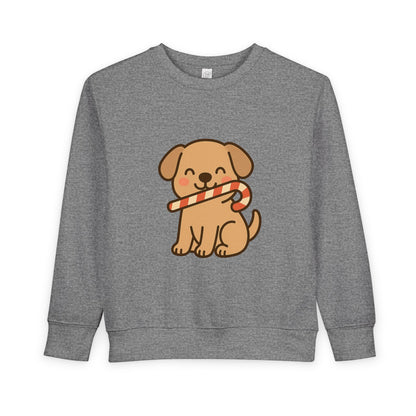 Dog Candy Cane Christmas Toddler Sweatshirt
