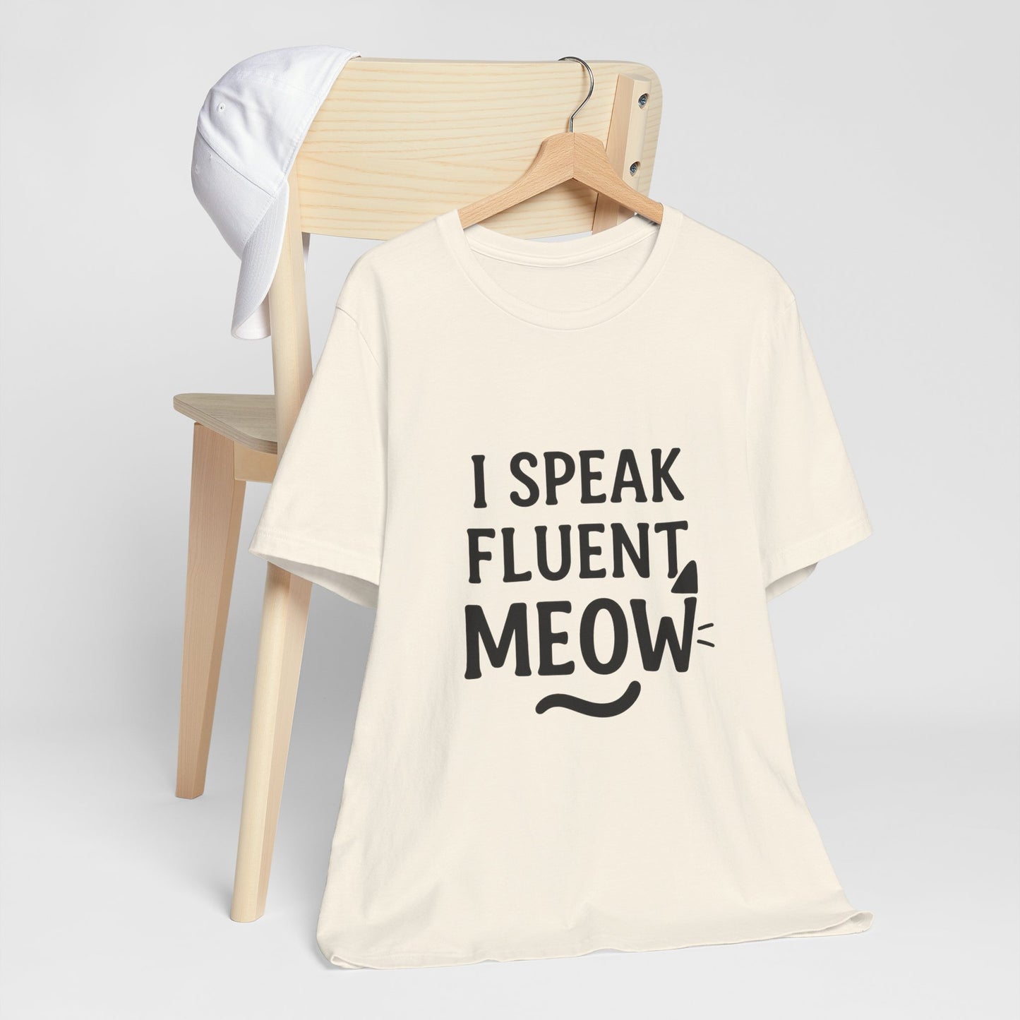 I Speak Fluent Meow Cat Lovers Unisex Jersey Short Sleeve Tee T-shirt