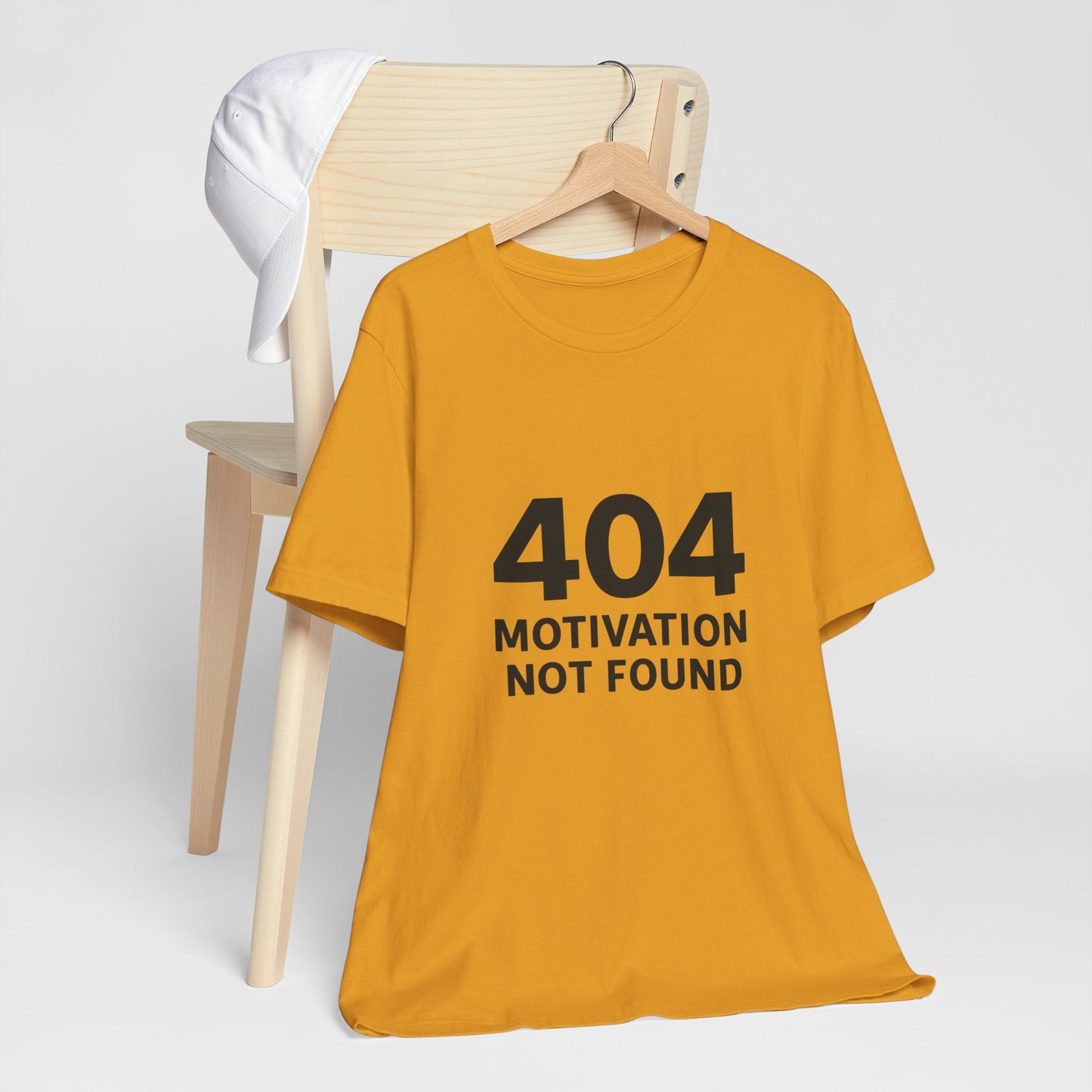 404 Motivation Not Found Introverts Humor Unisex Jersey Short Sleeve Tee T-shirt
