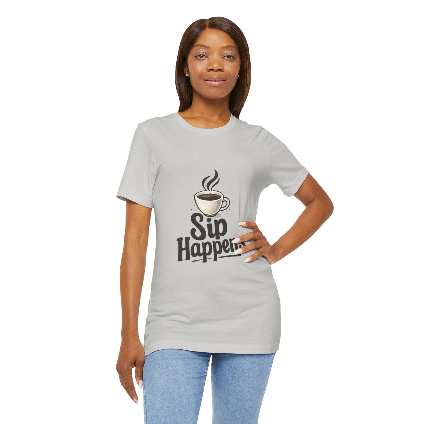 Sip Happens Coffee Cup Unisex Jersey Short Sleeve Tee T-shirt