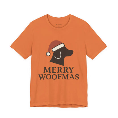 Merry Woofmas Christmas Unisex Jersey Short Sleeve Tee T-shirt