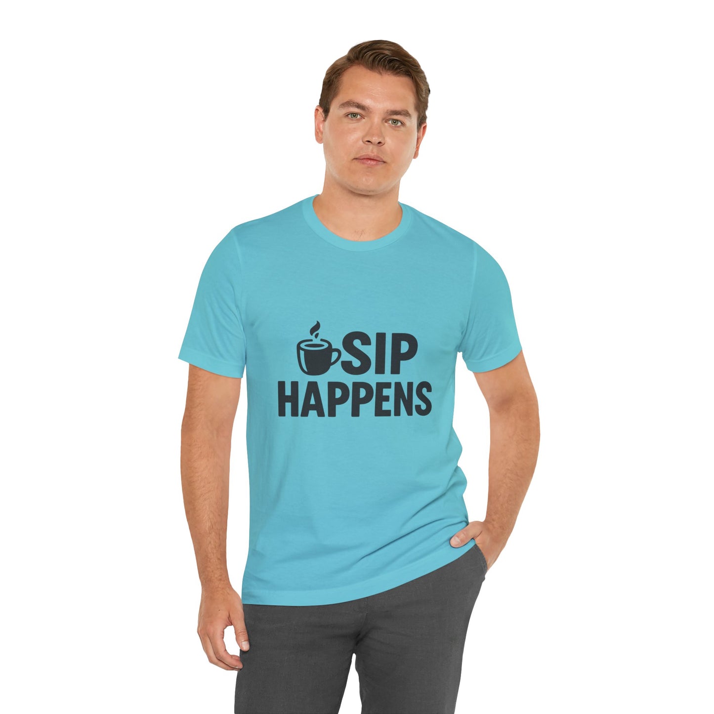 Sip Happens Minimal Edition Unisex Jersey Short Sleeve Tee T-shirt