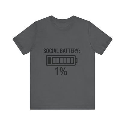 Social Battery Bar Unisex Jersey Short Sleeve Tee T-shirt