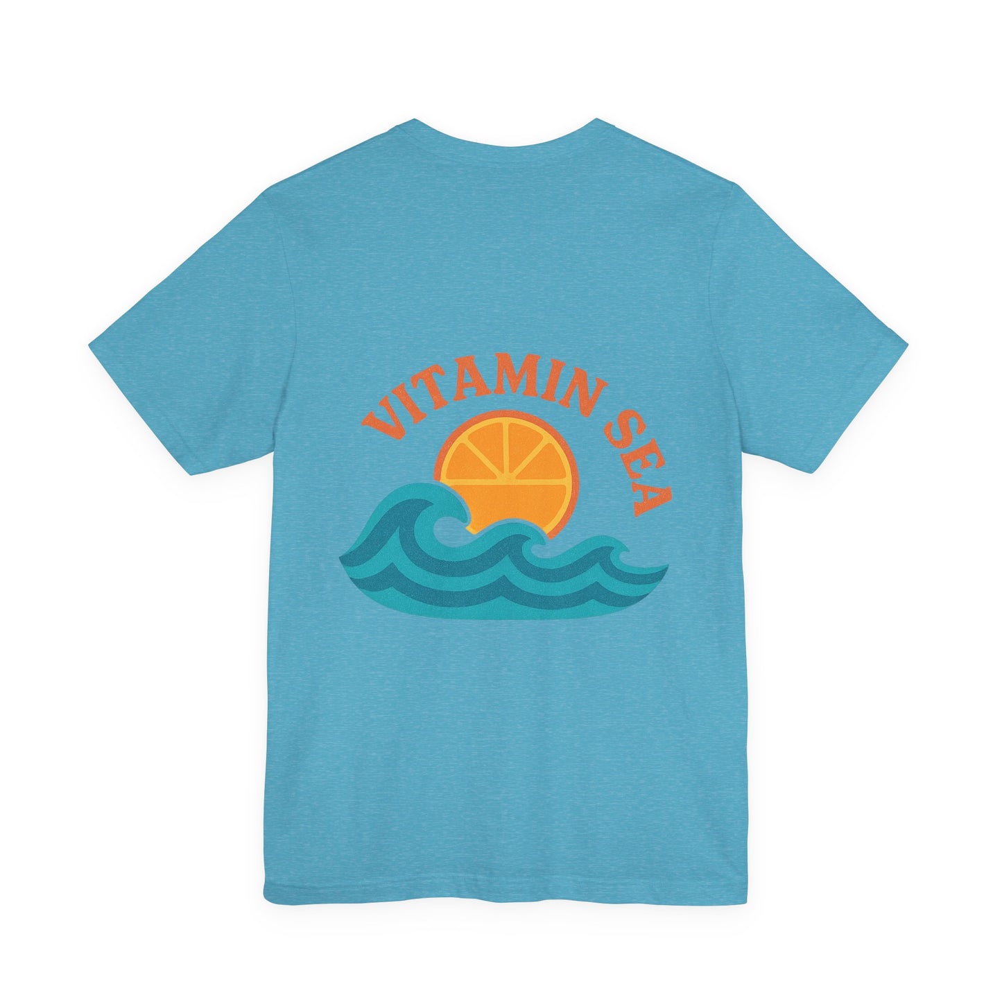 Logo Vitamin Sea Back Side Design Unisex Jersey Short Sleeve Tee T-shirt