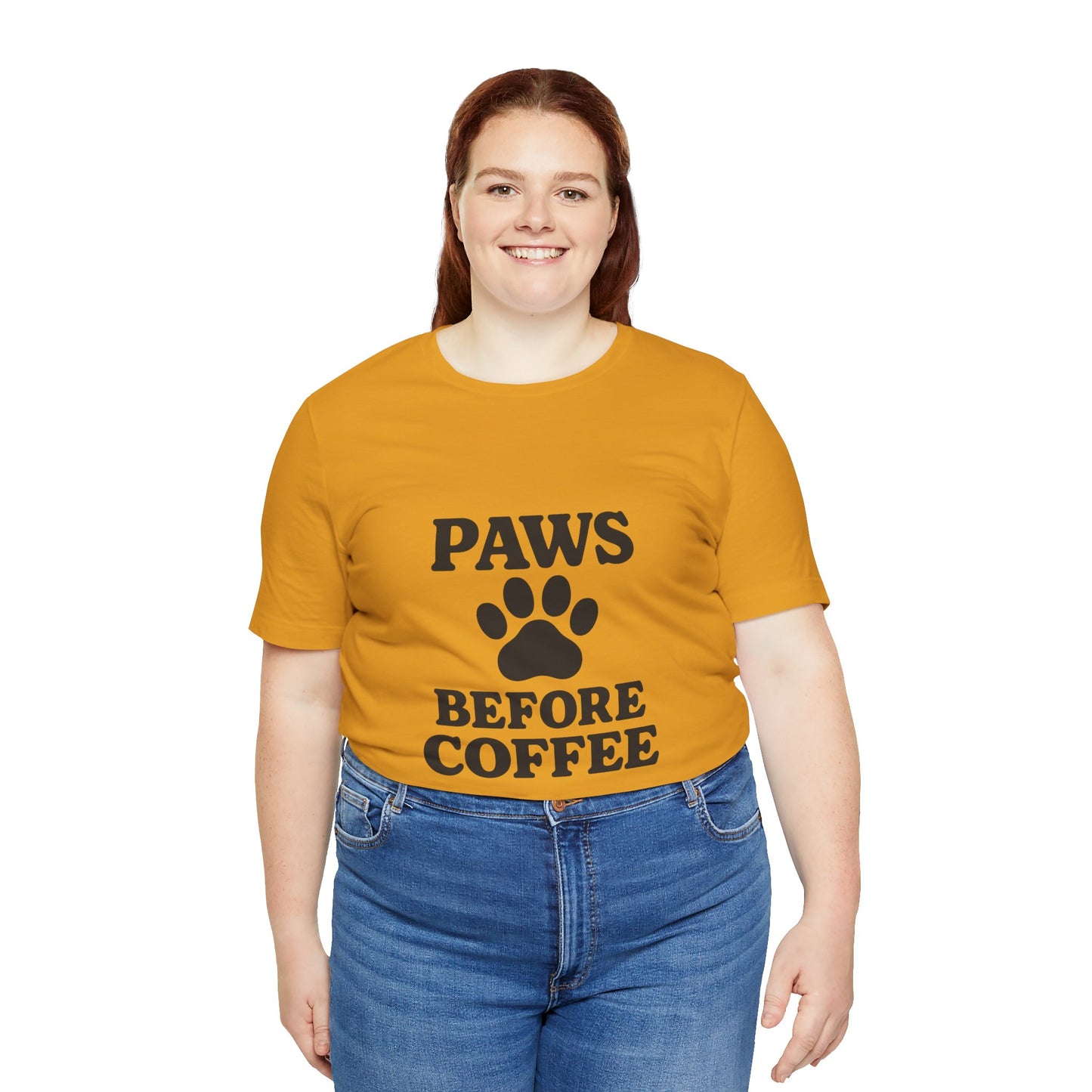 Paws Before Coffee Unisex Jersey Short Sleeve Tee T-shirt