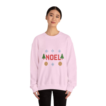 Christmas Noel In Pixel Unisex Heavy Blend™ Crewneck Sweatshirt