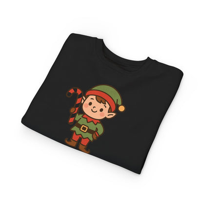 Candy Cane Christmas Elf Toddler Sweatshirt