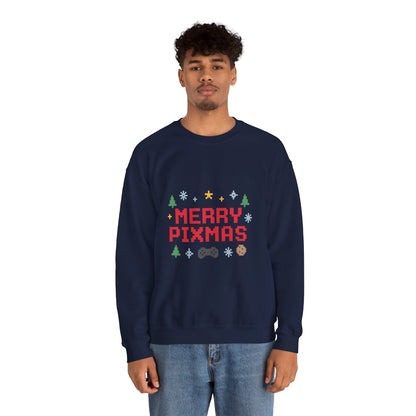 Merry Pixmas Christmas Unisex Heavy Blend™ Crewneck Sweatshirt