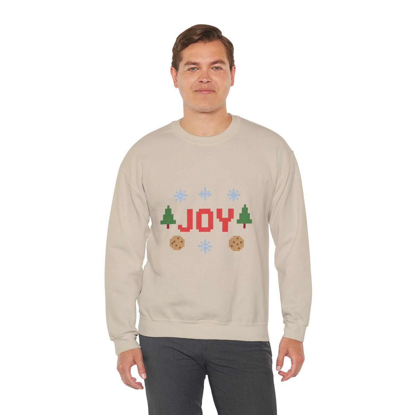 Christmas Joy In Pixel Unisex Heavy Blend™ Crewneck Sweatshirt