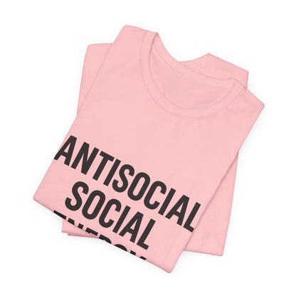 Antisocial Social Energy Unisex Jersey Short Sleeve Tee T-shirt