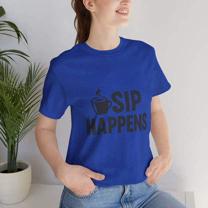 Sip Happens Minimal Edition Unisex Jersey Short Sleeve Tee T-shirt