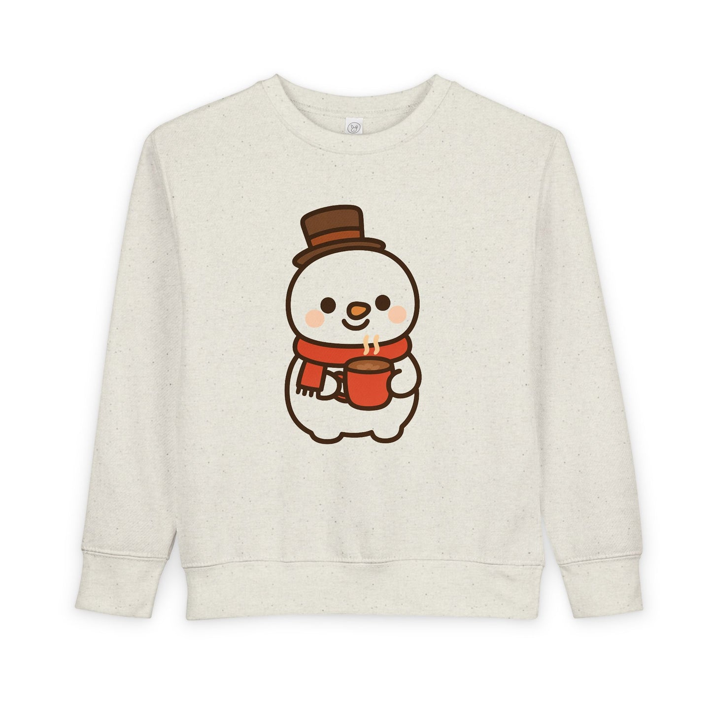 Snowman Drinking Hot Choco Toddler Sweatshirt