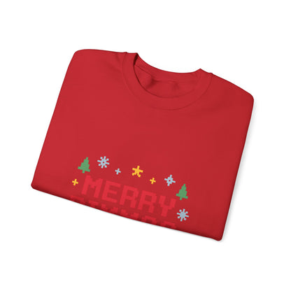Merry Pixmas Christmas Unisex Heavy Blend™ Crewneck Sweatshirt