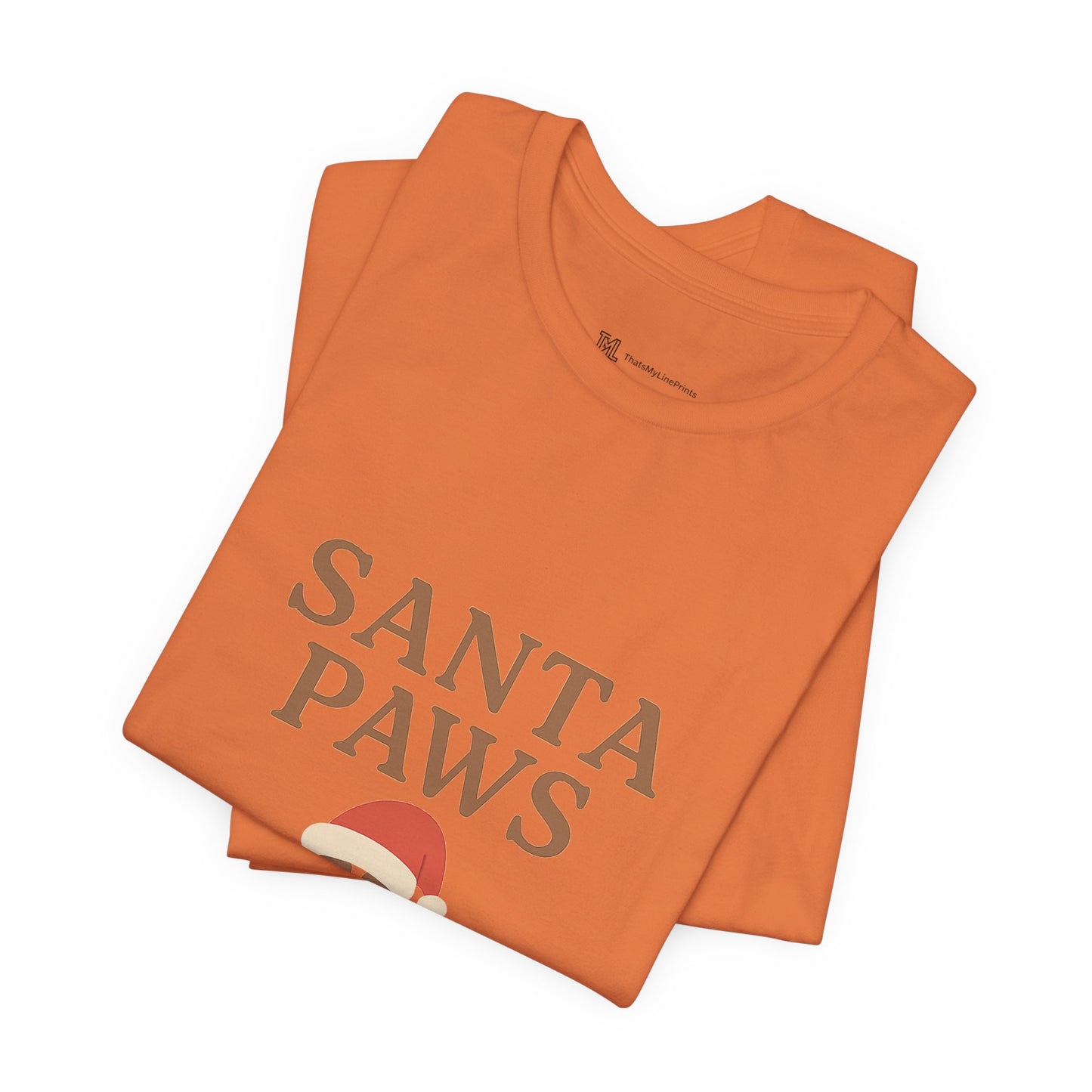 Santa Paws Is Coming To Town Christmas Unisex Jersey Short Sleeve Tee T-shirt