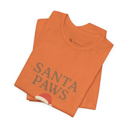 Santa Paws Is Coming To Town Christmas Unisex Jersey Short Sleeve Tee T-shirt