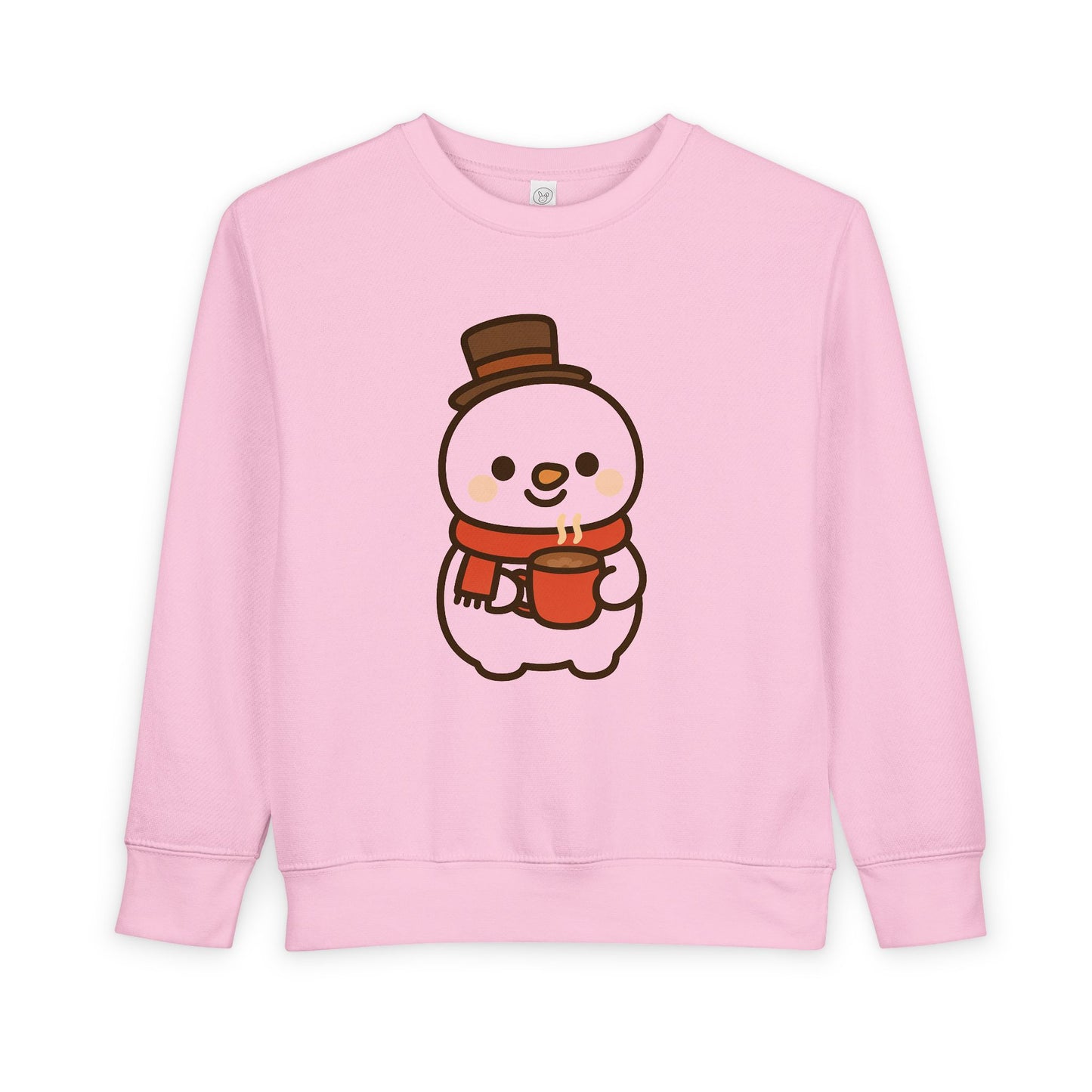 Snowman Drinking Hot Choco Toddler Sweatshirt