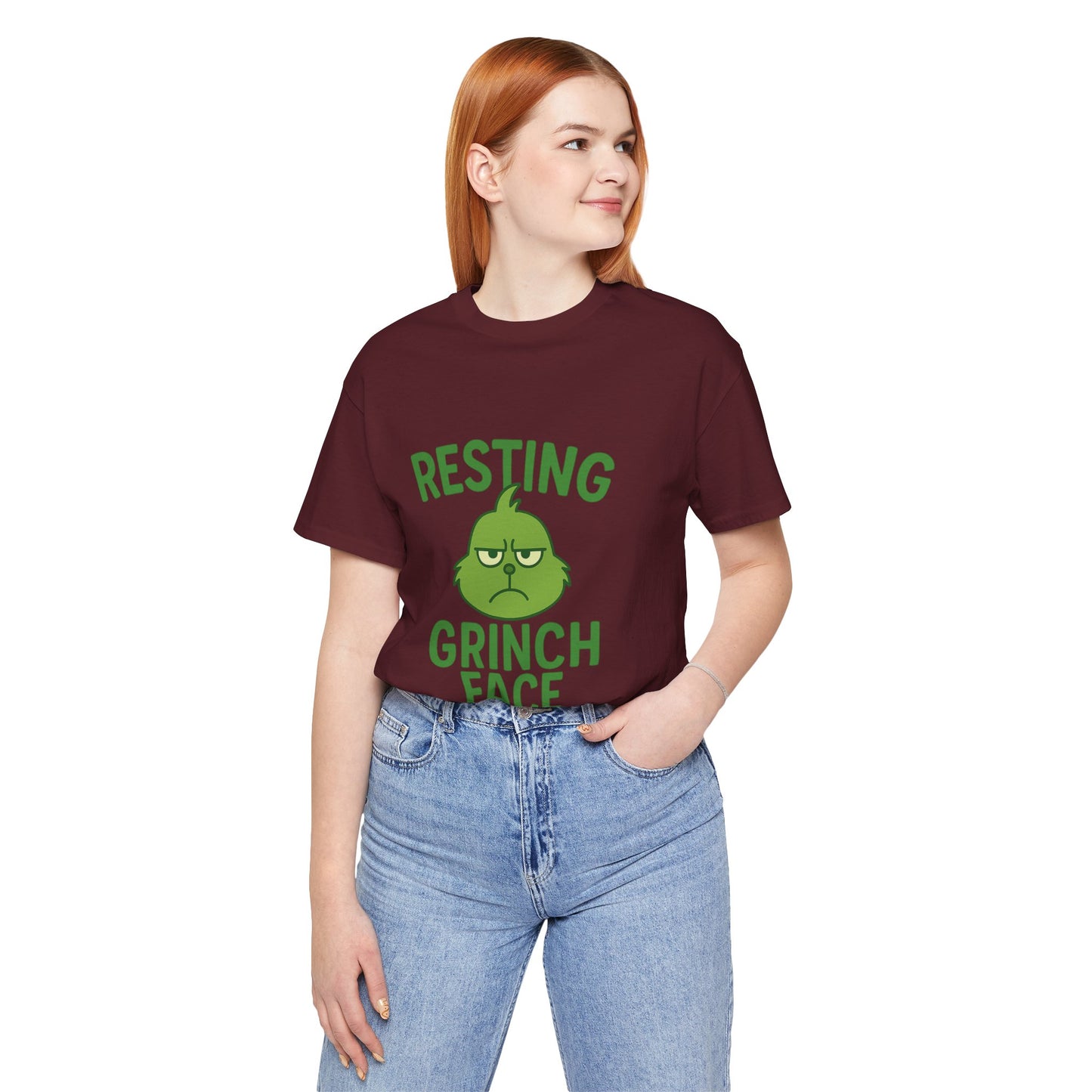 Gringe Resting Face Christmas Unisex Jersey Short Sleeve Tee T-shirt