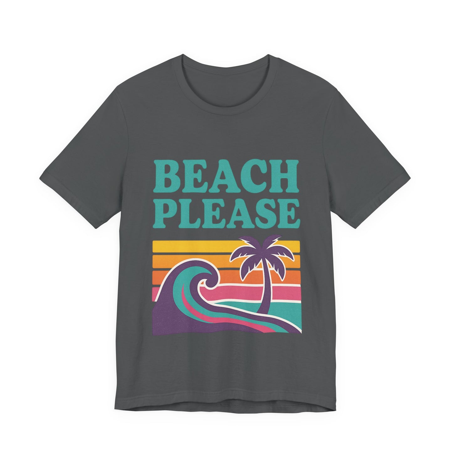 Beach Please Palm Trees Unisex Short Sleeve Tee T-shirt