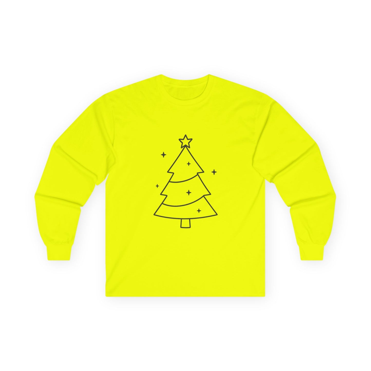 Minimal Design Christmas Tree Unisex Ultra Cotton Long Sleeve Tee