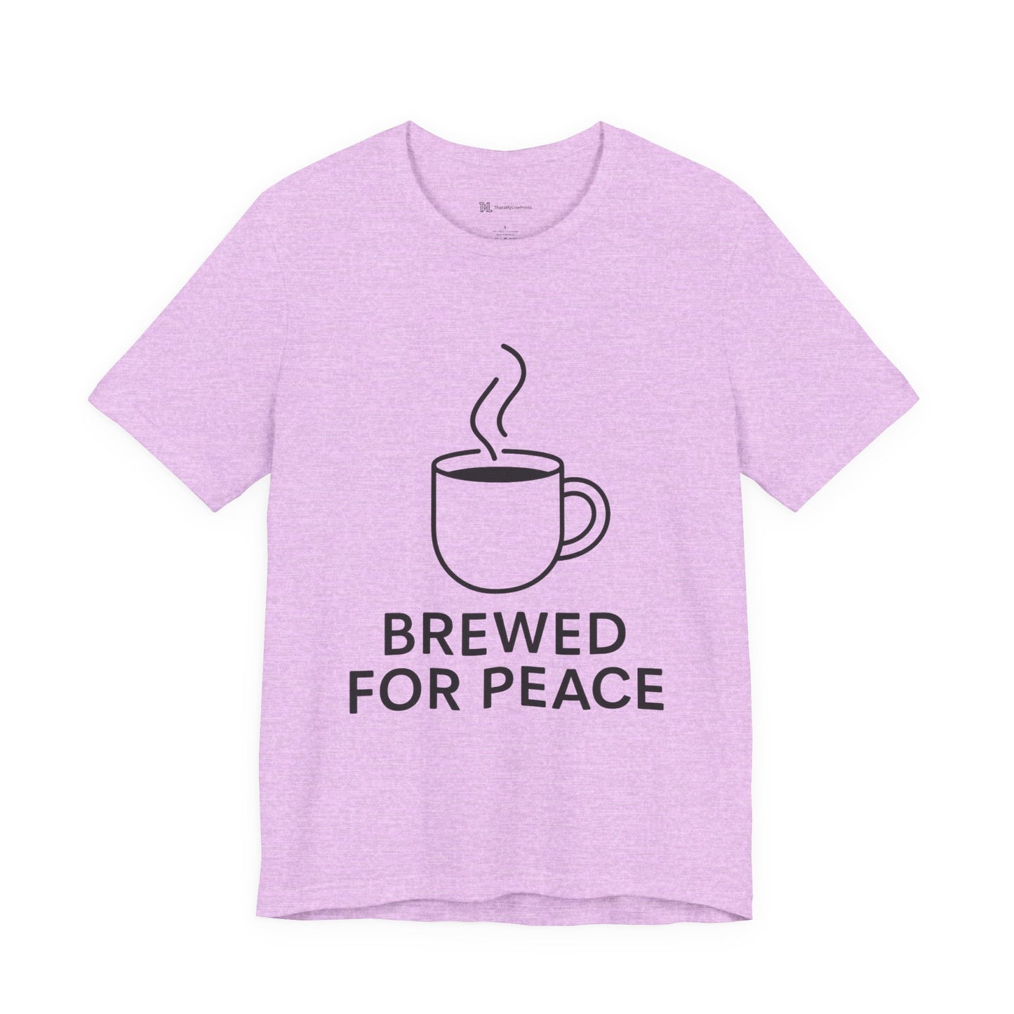 Brewed For Peace Coffee Humor Unisex Jersey Short Sleeve Tee T-shirt