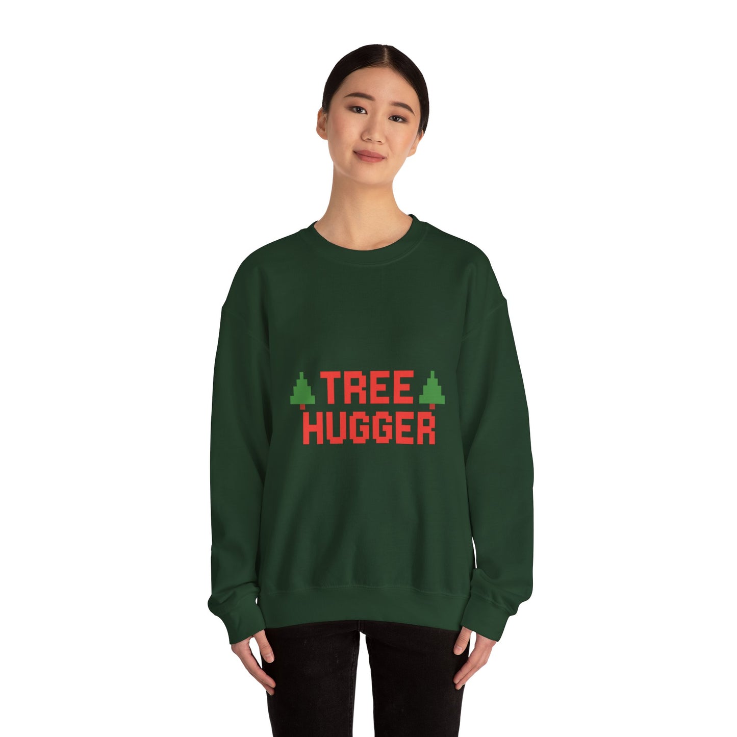 Tree Hugger Christmas Unisex Heavy Blend™ Crewneck Sweatshirt