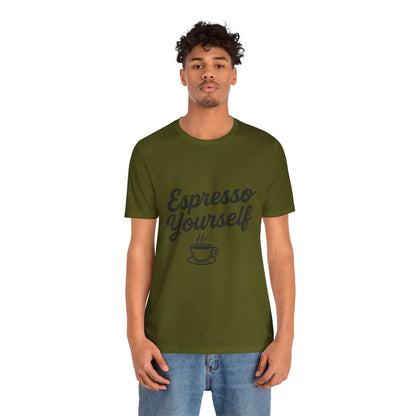 Espresso Yourself Coffee Cup Illustrated Unisex Jersey Short Sleeve Tee T-shirt