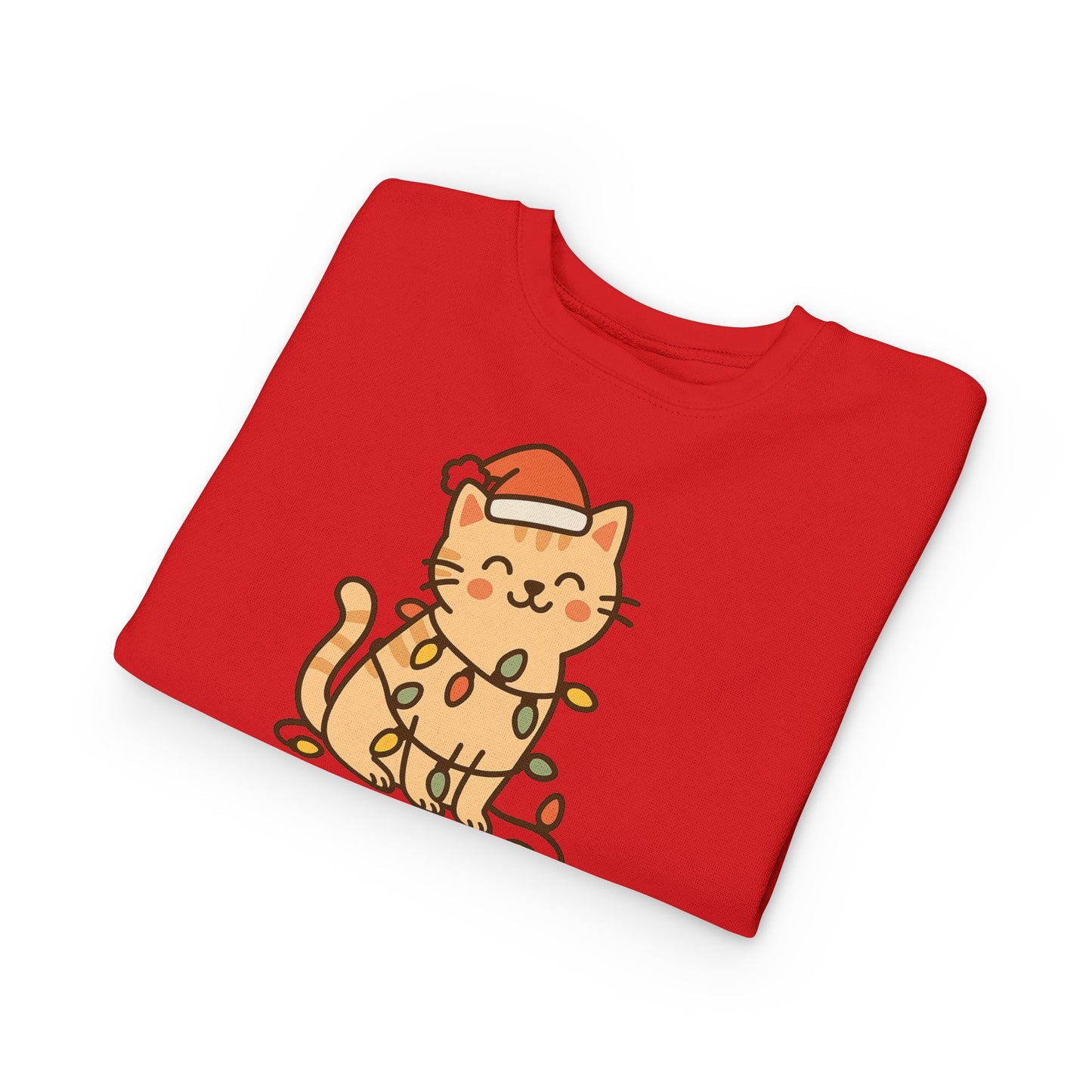 Christmas Decorated CatToddler Sweatshirt