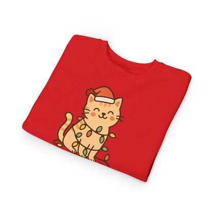 Christmas Decorated CatToddler Sweatshirt