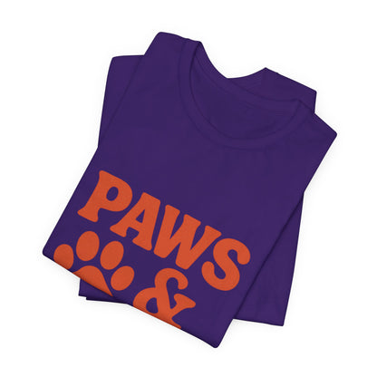 Paws and Chill Pet Lovers Unisex Jersey Short Sleeve Tee T-shirt