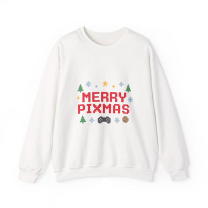 Merry Pixmas Christmas Unisex Heavy Blend™ Crewneck Sweatshirt