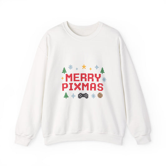 Merry Pixmas Christmas Unisex Heavy Blend™ Crewneck Sweatshirt