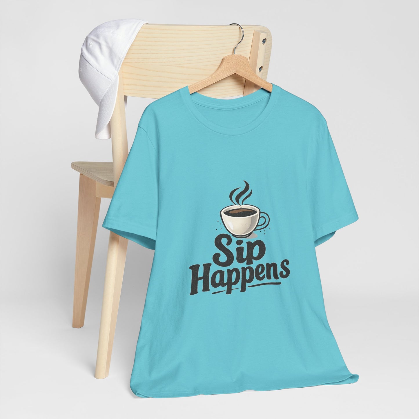 Sip Happens Coffee Cup Unisex Jersey Short Sleeve Tee T-shirt