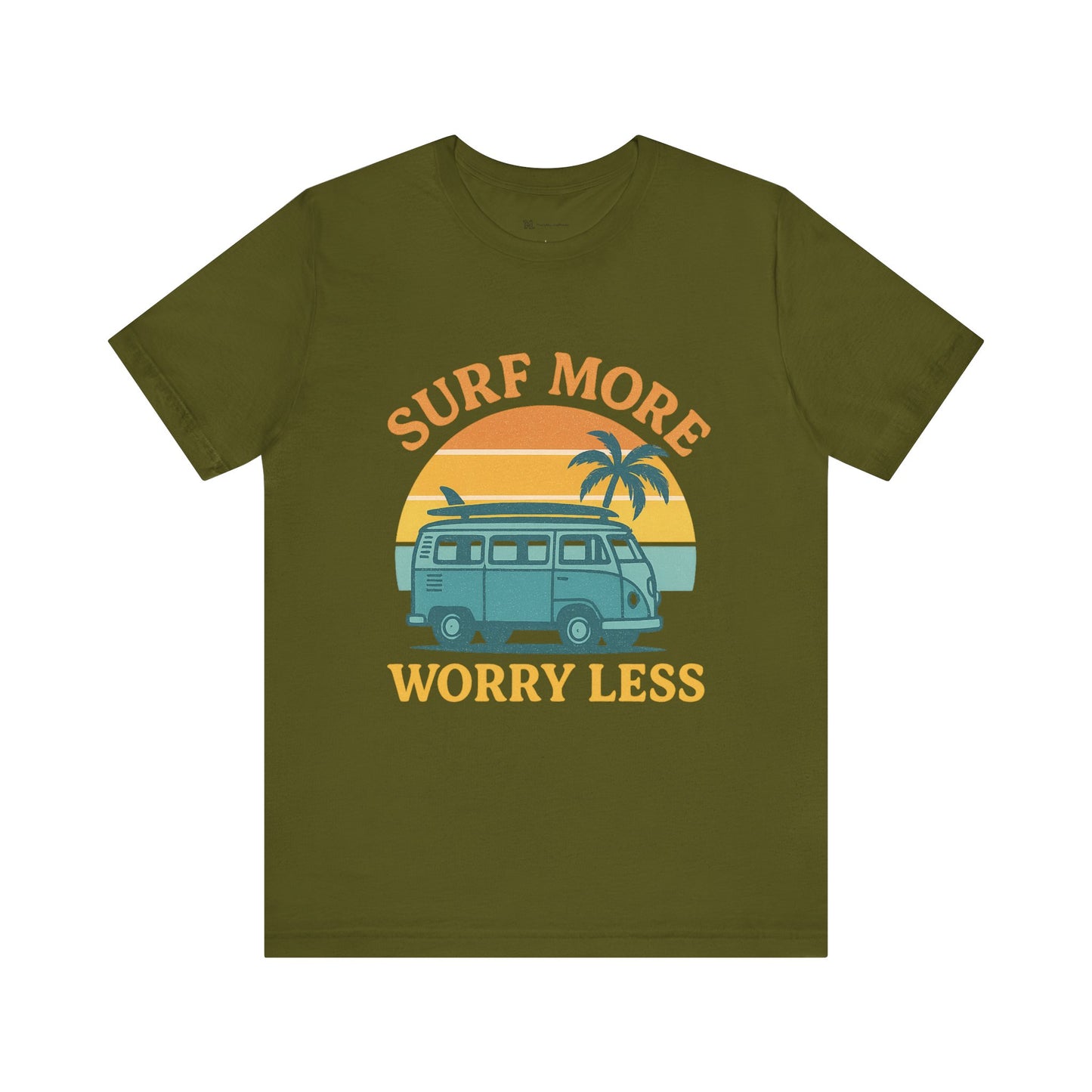 Surf More Worry Less Summer Unisex Jersey Short Sleeve Tee T-shirt