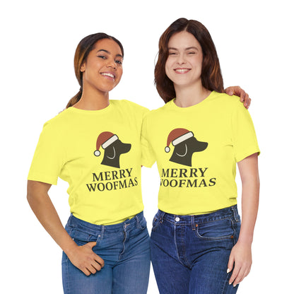 Merry Woofmas Christmas Unisex Jersey Short Sleeve Tee T-shirt