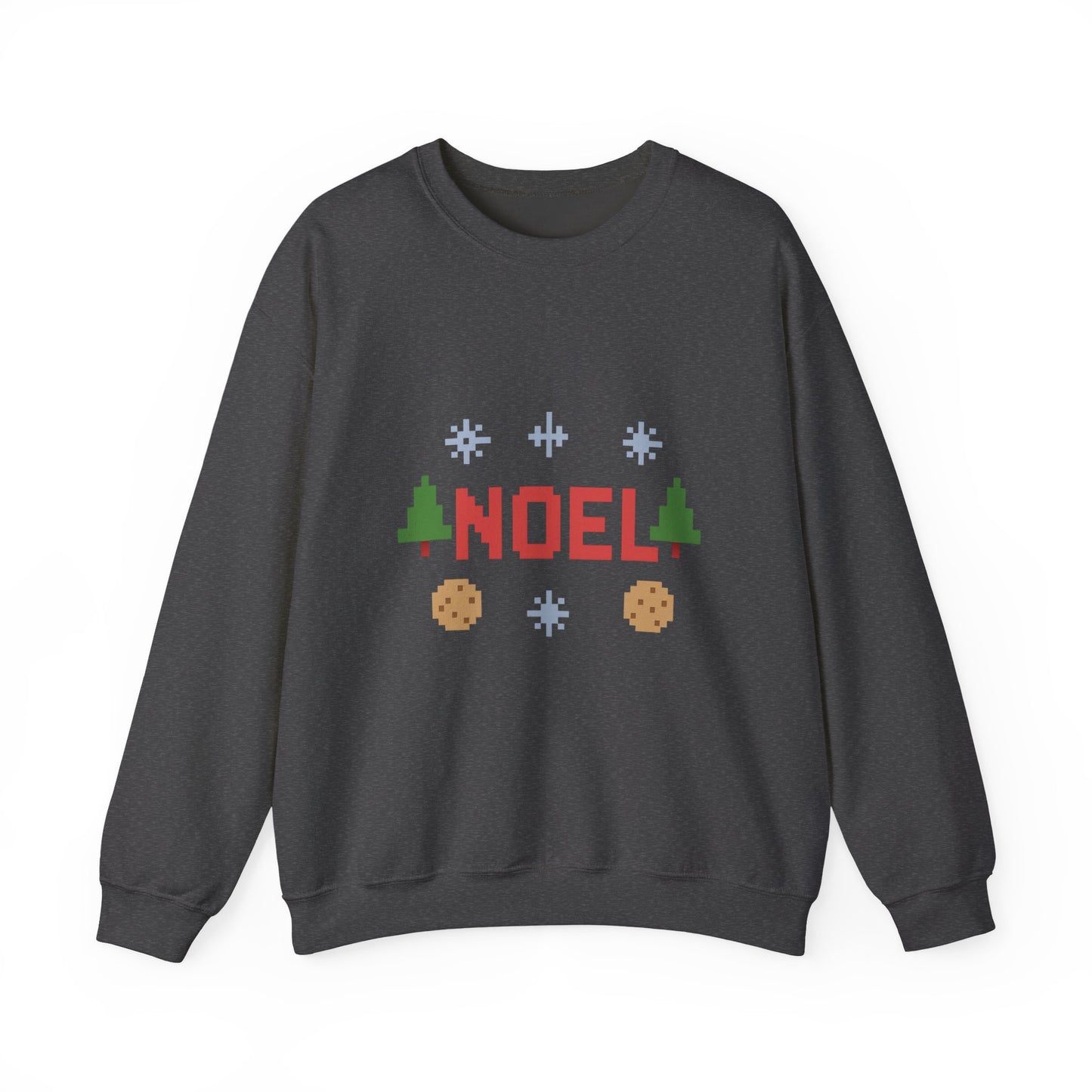 Christmas Noel In Pixel Unisex Heavy Blend™ Crewneck Sweatshirt
