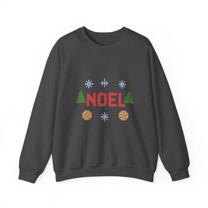Christmas Noel In Pixel Unisex Heavy Blend™ Crewneck Sweatshirt