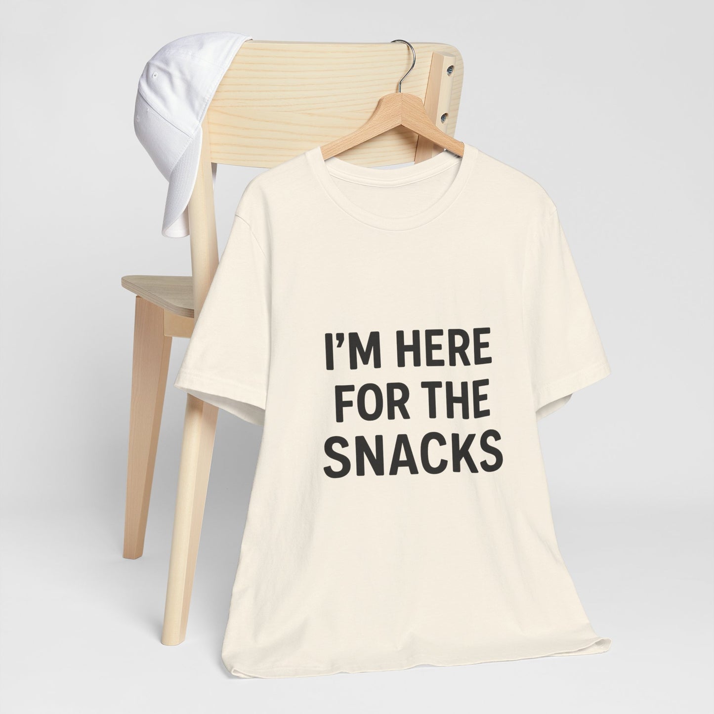 I'm Here For The Snacks Unisex Jersey Short Sleeve Tee T-shirt